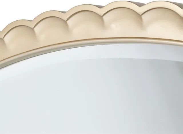 AICO Malibu Crest Oval Wall Mirror in Chardonnay - Luxe Home Furnishings (Jersey City, NJ)