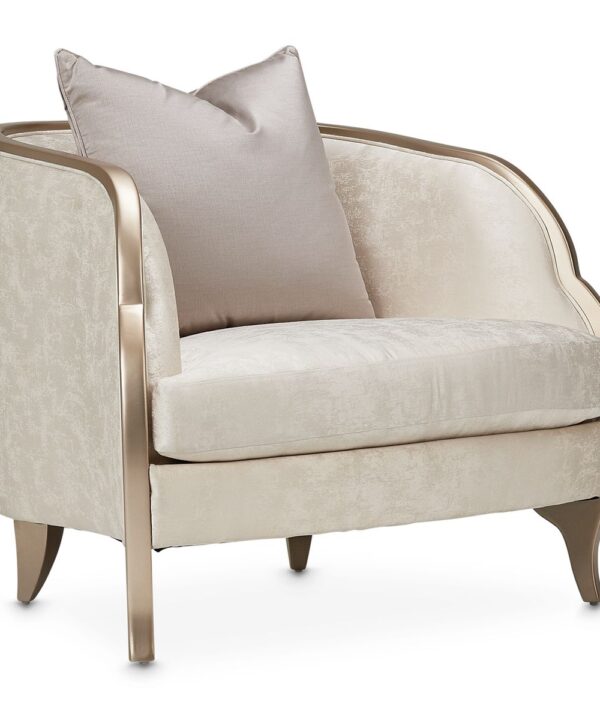 AICO Malibu Crest Chair in Chardonnay image