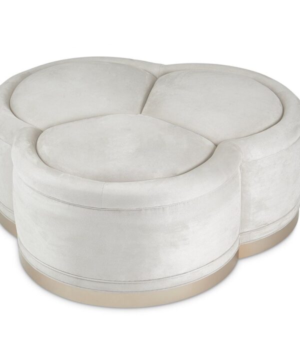 AICO Malibu Crest Cocktail Ottoman in Chardonnay image