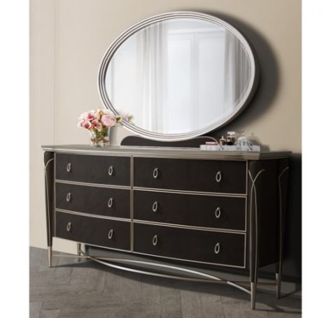 AICO Villa Cherie Dresser in Hazelnut - Luxe Home Furnishings (Jersey City, NJ)