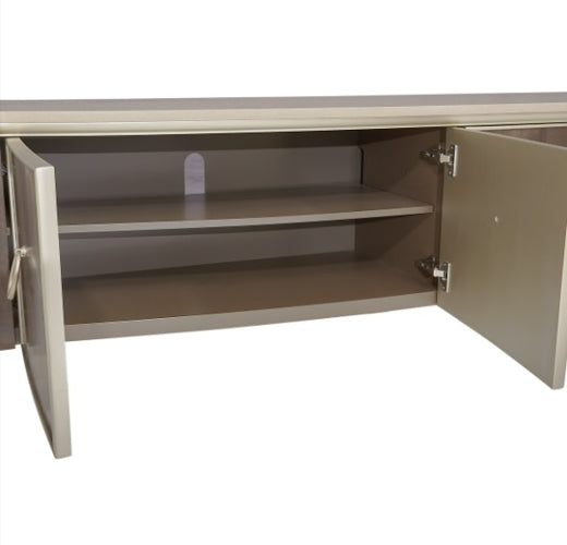 AICO Villa Cherie Media Cabinet in Hazelnut - Luxe Home Furnishings (Jersey City, NJ)