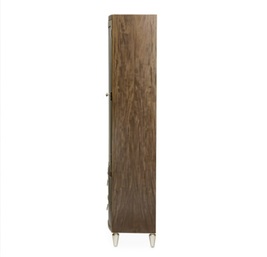 AICO Villa Cherie Display Cabinet in Hazelnut - Luxe Home Furnishings (Jersey City, NJ)