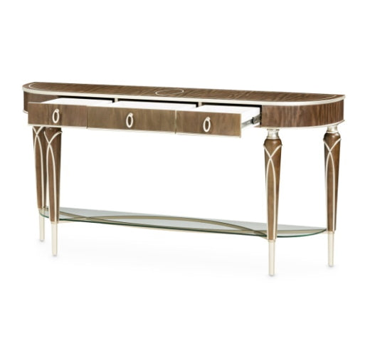 AICO Villa Cherie Console Table in Hazelnut - Luxe Home Furnishings (Jersey City, NJ)