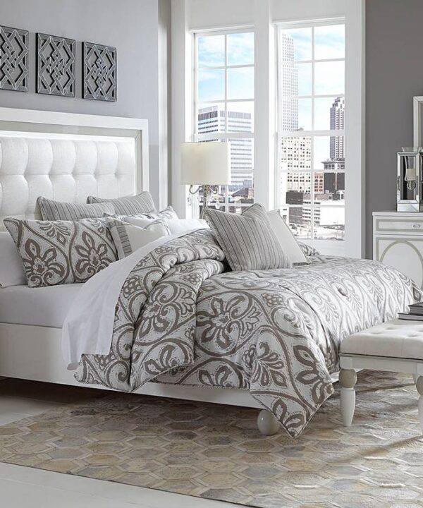AICO Sky Tower Dresser Mirror in White Cloud image