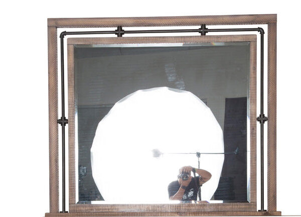 Aico Crossings Mirror in Reclaimed Barn image