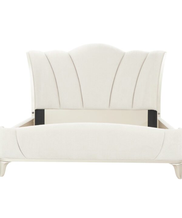 AICO Furniture La Marisia King Upholstered Platform Bed in Creamy Pearl image