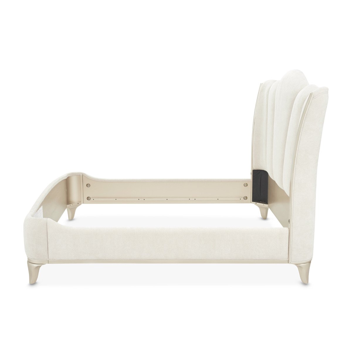 AICO Furniture La Marisia California King Upholstered Platform Bed in Creamy Pearl - Luxe Home Furnishings (Jersey City, NJ)