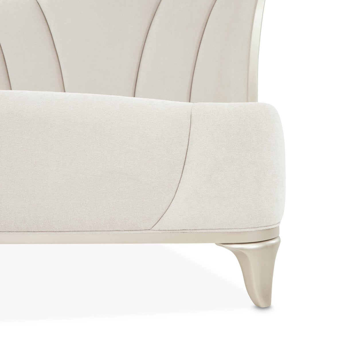 AICO Furniture La Marisia California King Upholstered Platform Bed in Creamy Pearl - Luxe Home Furnishings (Jersey City, NJ)
