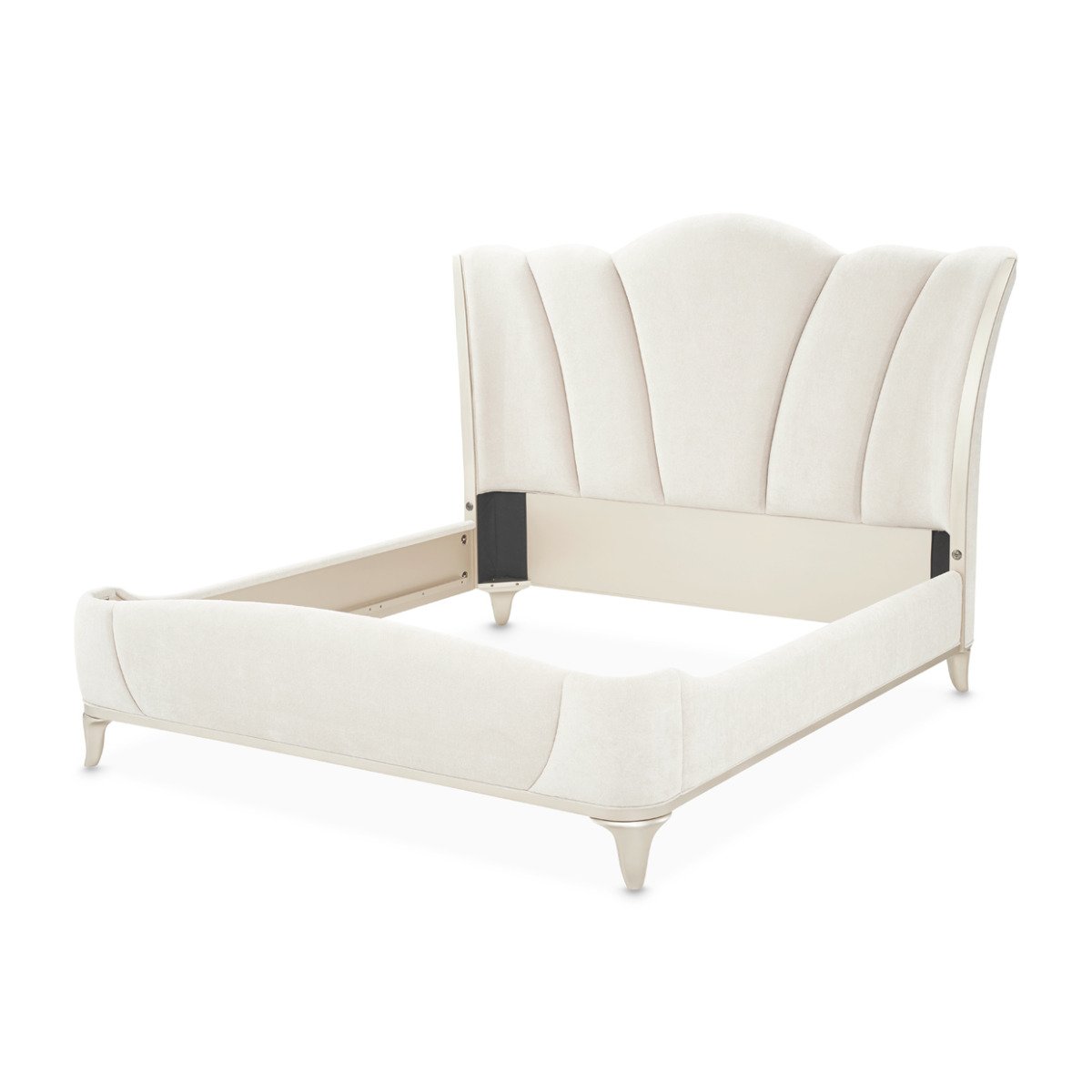 AICO Furniture La Marisia California King Upholstered Platform Bed in Creamy Pearl - Luxe Home Furnishings (Jersey City, NJ)